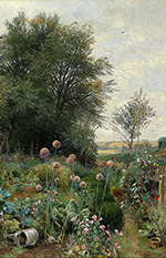Сад в Нижней Австрии (Bauerngarten in Niederösterreich) :: Hugo Darnaut, 1895 год