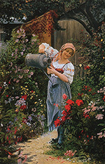 Сад в полном расцвете (Garden in full bloom) :: Иоганн Хамза, 1903 год