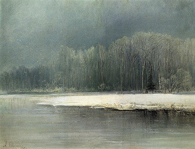 Зимний пейзаж. Иней :: Саврасов Алексей Кондратьевич, 1870-е