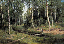 Ручей в берёзовом лесу :: Шишкин Иван Иванович, 1883 год